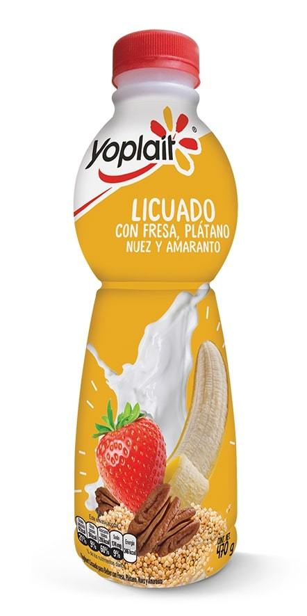 Yoghurt Licuado de Fresa, Plátano y Amaranto Yoplait 470 g