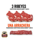 Kit 4 Personas - 3 X Rib Eye Certified Angus Beef 340 g + Arrachera Marinada Certified Angus Beef ® 340 g